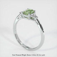 0.95 Ct. Sapphire Ring, 14K White Gold 2