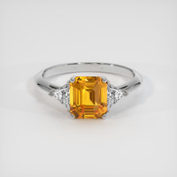 2.53 Ct. Sapphire Ring, 14K White Gold 1