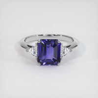 3.06 Ct. Sapphire Ring, 14K White Gold 1