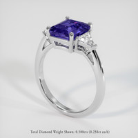 3.06 Ct. Sapphire Ring, 14K White Gold 2