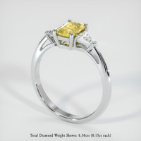 0.88 Ct. Sapphire Ring, 14K White Gold 2