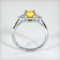 0.94 Ct. Yellow Sapphire Ring, 14K White Gold 3