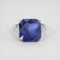 8.68 Ct. Blue Sapphire Ring, 18K White Gold 1