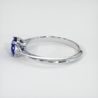 0.69 Ct. Blue Sapphire Ring, 18K White Gold 4