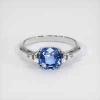 1.28 Ct. Blue Sapphire Ring, 18K White Gold 1