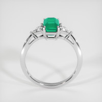 0.87 Ct. Emerald Ring, 18K White Gold 3