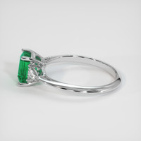 1.12 Ct. Emerald Ring, 18K White Gold 4