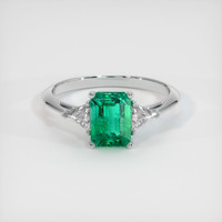 1.74 Ct. Emerald Ring, 18K White Gold 1