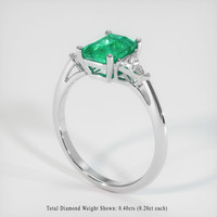 1.74 Ct. Emerald Ring, 18K White Gold 2