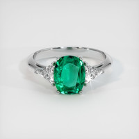 1.32 Ct. Emerald Ring, 18K White Gold 1
