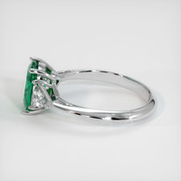 1.32 Ct. Emerald Ring, 18K White Gold 4