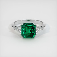 2.79 Ct. Emerald Ring, 18K White Gold 1