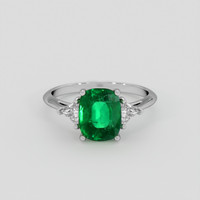 2.03 Ct. Emerald Ring, 18K White Gold 1