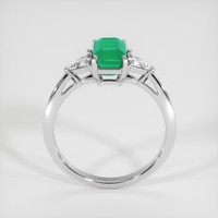 0.88 Ct. Emerald Ring, 18K White Gold 3