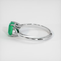 0.88 Ct. Emerald Ring, 18K White Gold 4