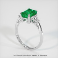 1.99 Ct. Emerald Ring, 18K White Gold 2