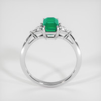 0.75 Ct. Emerald Ring, 18K White Gold 3