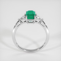 0.80 Ct. Emerald Ring, 18K White Gold 3