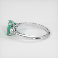 1.00 Ct. Emerald Ring, 18K White Gold 4