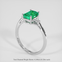 1.96 Ct. Emerald Ring, 18K White Gold 2