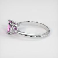 1.04 Ct. Pink Sapphire Ring, 18K White Gold 4