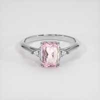 2.15 Ct. Pink Sapphire Ring, 18K White Gold 1