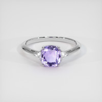 2.18 Ct. Sapphire Ring, 18K White Gold 1