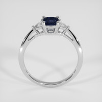 0.55 Ct. Blue Sapphire Ring, 18K White Gold 3