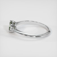 1.06 Ct. Green Sapphire Ring, 18K White Gold 4