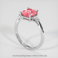 3.03 Ct. Sapphire Ring, 18K White Gold 2