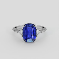 2.92 Ct. Blue Sapphire Ring, 18K White Gold 1