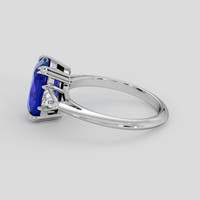 2.92 Ct. Blue Sapphire Ring, 18K White Gold 4