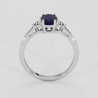 1.09 Ct. Blue Sapphire Ring, 18K White Gold 3