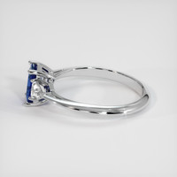 0.94 Ct. Blue Sapphire Ring, 18K White Gold 4
