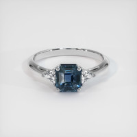 2.04 Ct. Sapphire Ring, 18K White Gold 1