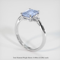 5.01 Ct. Sapphire Ring, 18K White Gold 2