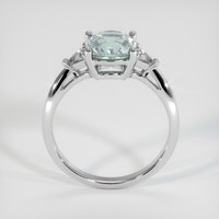 2.00 Ct. Greenish Blue Sapphire Ring, 18K White Gold 3