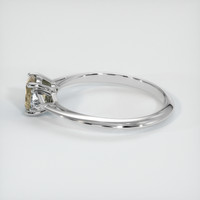 0.60 Ct. Peach Sapphire Ring, 18K White Gold 4