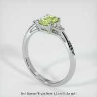 0.77 Ct. Sapphire Ring, 18K White Gold 2