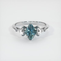 2.40 Ct. Sapphire Ring, 18K White Gold 1