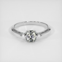 0.77 Ct. Grey Sapphire Ring, 18K White Gold 1