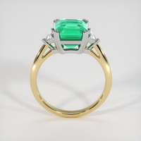 2.98 Ct. Emerald Ring, 18K White & Yellow 3