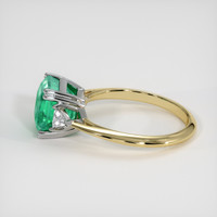 2.98 Ct. Emerald Ring, 18K White & Yellow 4