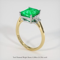 3.39 Ct. Emerald Ring, 18K White & Yellow 2
