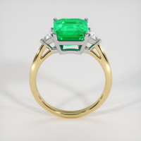 3.39 Ct. Emerald Ring, 18K White & Yellow 3