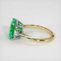 3.39 Ct. Emerald Ring, 18K White & Yellow 4