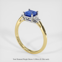 1.20 Ct. Sapphire Ring, 18K White & Yellow 2