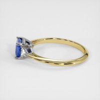 1.20 Ct. Blue Sapphire Ring, 18K White & Yellow 4