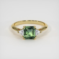 1.55 Ct. Bluish Green Sapphire Ring, 10K Yellow Gold 1