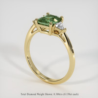 1.55 Ct. Bluish Green Sapphire Ring, 10K Yellow Gold 2